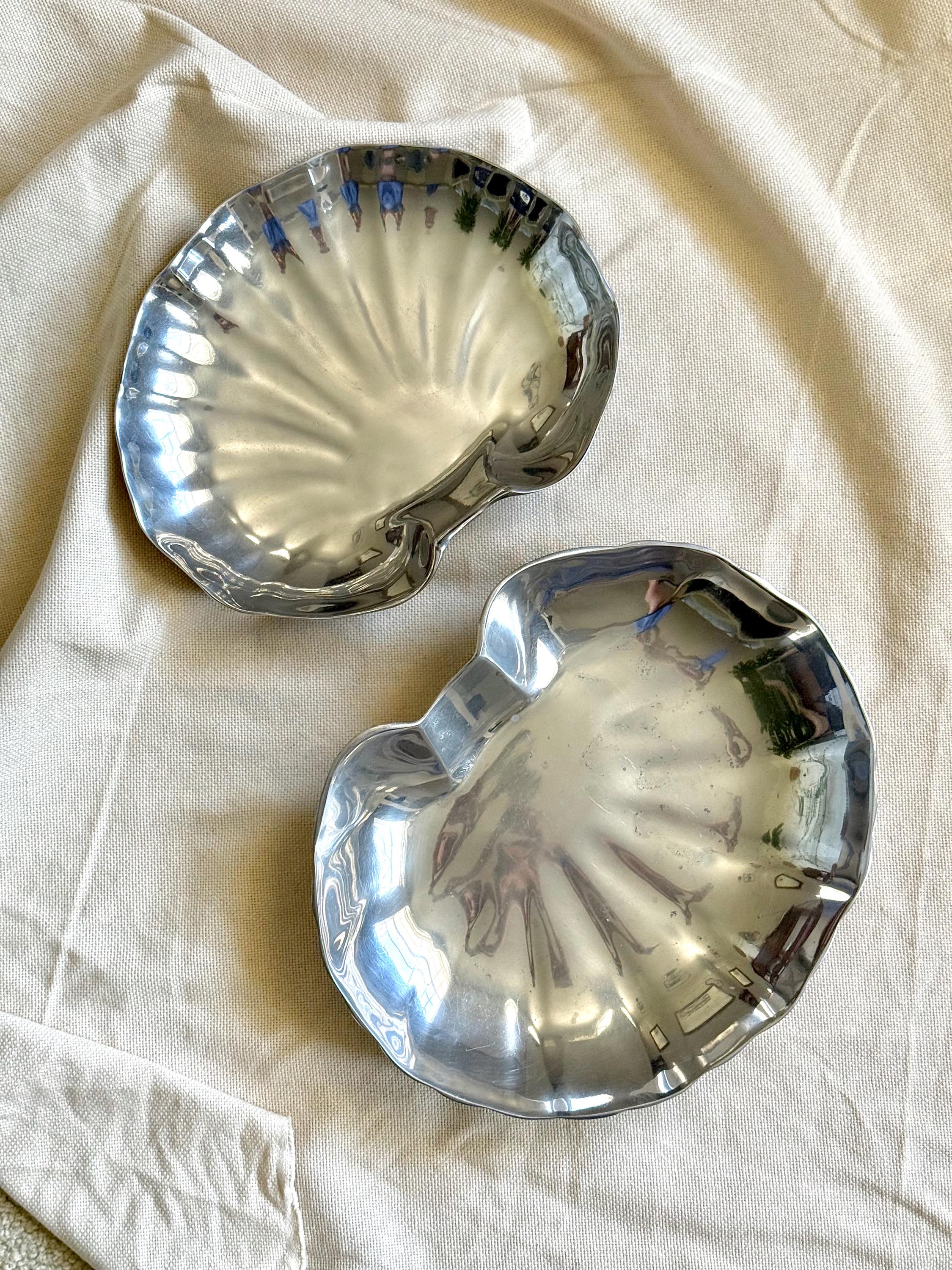 Wilton Arle Pewterサービングトレイ ヴィンテージ ウィルトン アルメタル ピューター シェル サービング