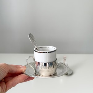 Vintage Silverplate Espresso Cup Set – Bellini Brazil Demitasse, Coffee Lover Gift