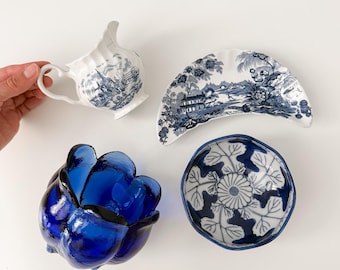 Colección Vintage Azul y Blanco Chinoiserie / Grandmillennial Decor