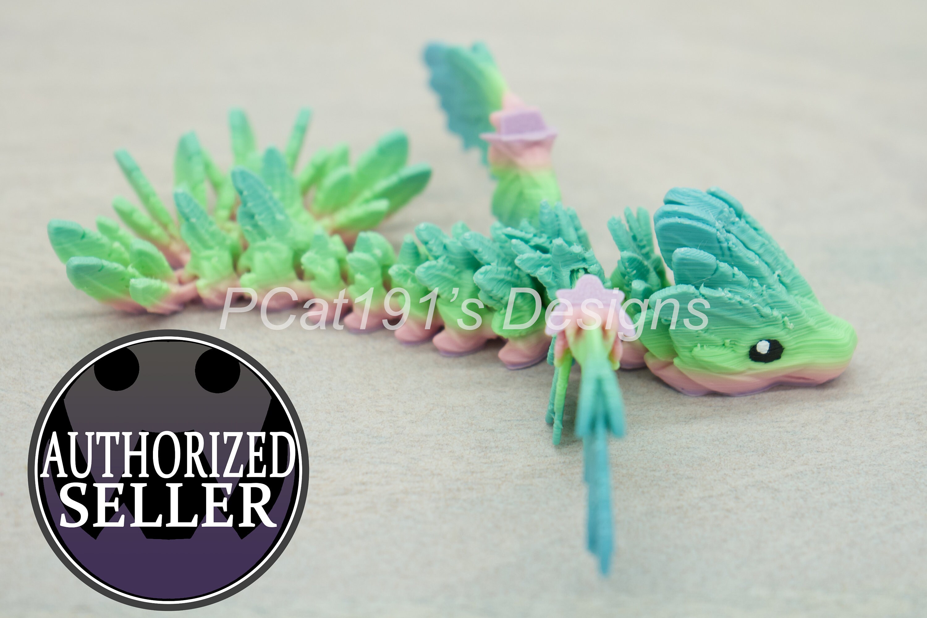 3D Printed Flying Serpent Dragon Decoration - Etsy