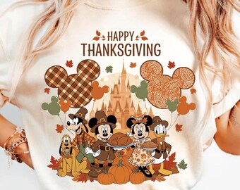 Disney Thanksgiving Shirt, Mickey and Friends Family Tee