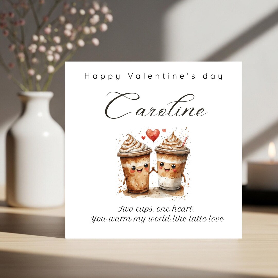 Valentine's Day Card, Valentines Day Card for Her, Personalised ...
