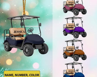 Personalized Golf Cart Ornament, Golfing Christmas Ornament, Gifts For Golf Lovers, Golfer Ornament, Golf Course Ornament Decor Thdso-1234