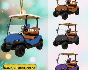 Personalized Golf Cart Ornament, Golfing Christmas Ornament, Gifts For Golf Lovers, Golfer Ornament, Golf Course Ornament Decor Thdso-1233