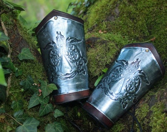 Assassin's creed metal and leather bracer