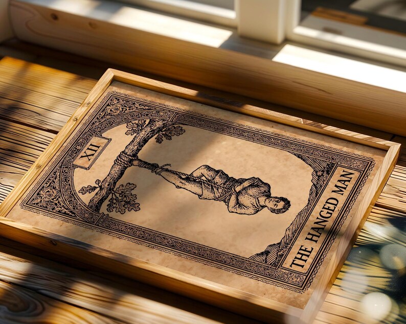 The Hanged Man Tarot Poster Vintage Wall Art Print Witchy Room Decor the-hanged-man-tarot-poster-vintage-wall-art-print-witchy-room-decor