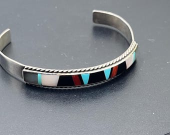 Native American Zuni Jewelry Handmade Sterling Silver Turquoise