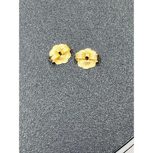 Disney DX 14K Yellow Gold Iconic Minnie Mouse Bow Small Delicate Stud Earrings image 5