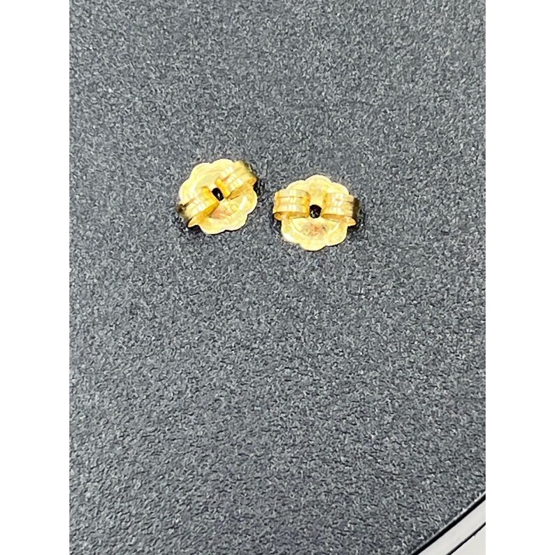 Disney DX 14K Yellow Gold Iconic Minnie Mouse Bow Small Delicate Stud Earrings image 5