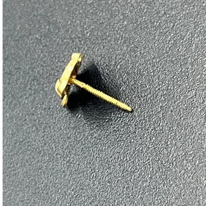 Disney DX 14K Yellow Gold Iconic Minnie Mouse Bow Small Delicate Stud Earrings image 4