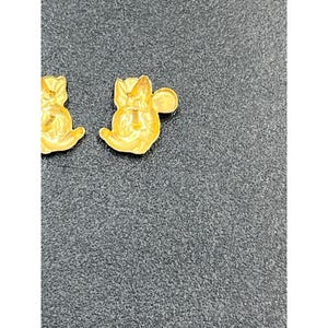 Disney DX 14K Yellow Gold Iconic Minnie Mouse Bow Small Delicate Stud Earrings image 7