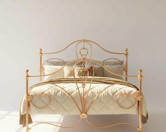 Handmade Antik Messing Metall Bettrahmen | Französischer Stil Luxus Bett