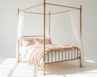 Luxus Eisen-Himmelbett | Handgefertigter Metall Bettrahmen | Benutzerdefinierte Größe