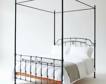 Eisen-Himmelbettrahmen | Handgefertigtes Himmelbett aus Metall