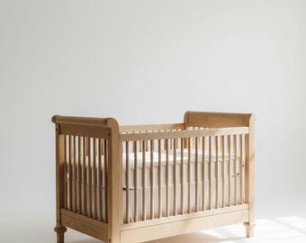 Handgefertigtes Massivholz Kinderbett | Vintage Spindel Möbel fürs Kinderzimmer