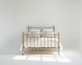 Benutzerdefinierte Messing viktorianischer Bettrahmen | Antikes Metallbett, Queen King Size