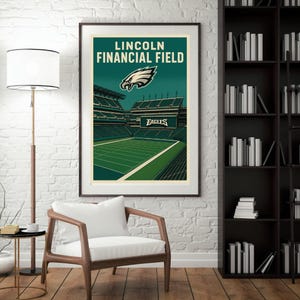 Philadelphia Eagles Poster – Lincoln Financial Field NFL Wall Art, Football Print, Eagles Fan Gift, Sports Decor