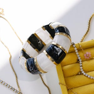 Bibi Stretch Bracelet - Black/White