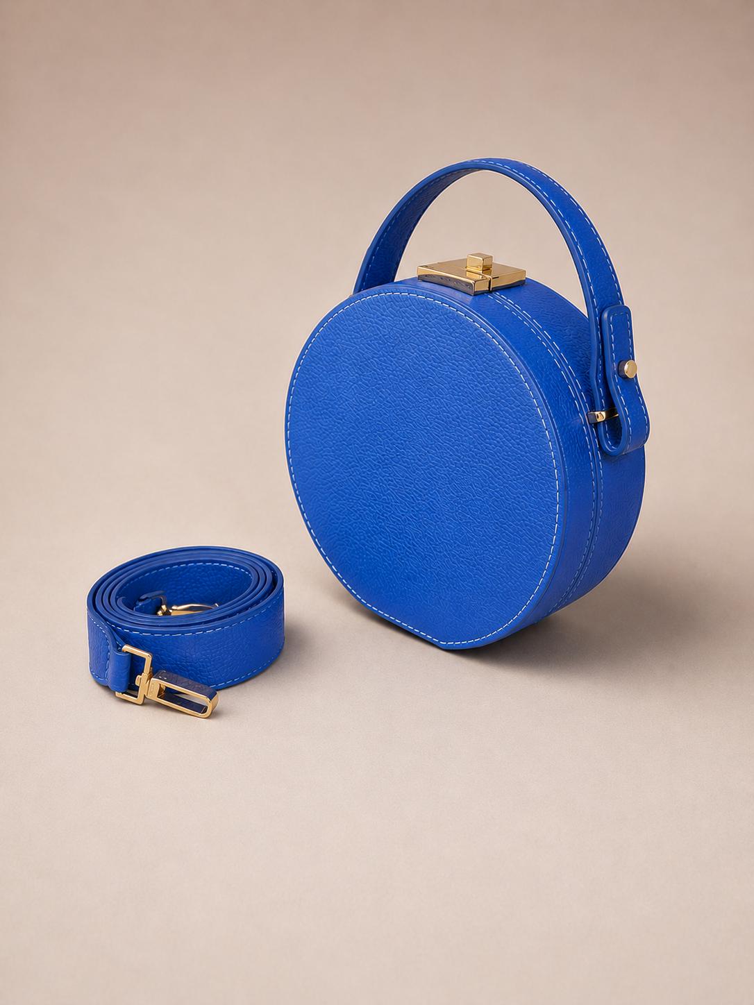 The Colette Hatbox | Italian Leather Round Handbag | Structured