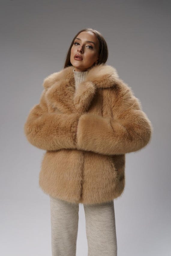 NKNIT vegan fur big jacket【short】 Buy River Island Cream Petite 