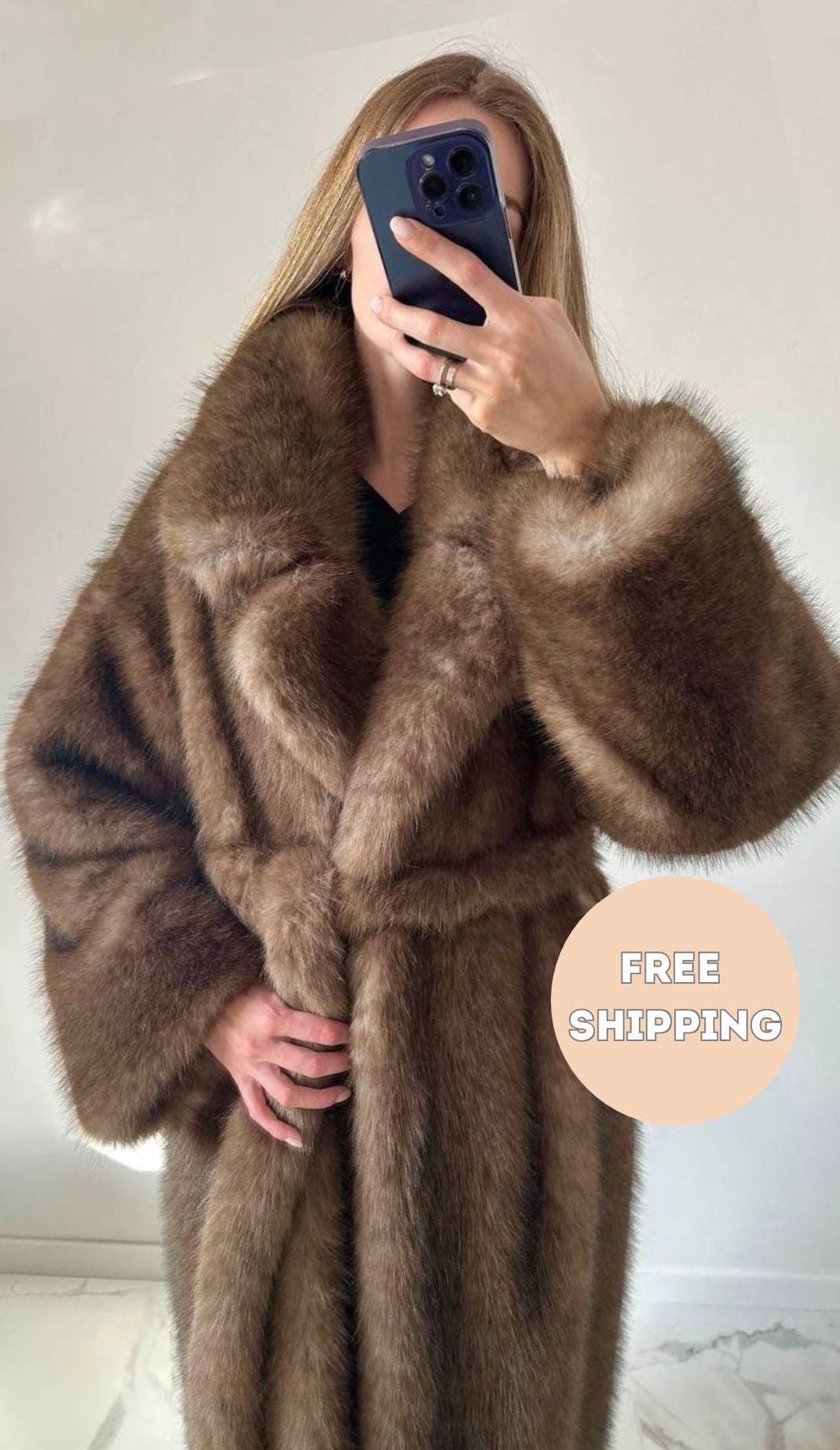 Faux Fur Coat - Etsy Canada