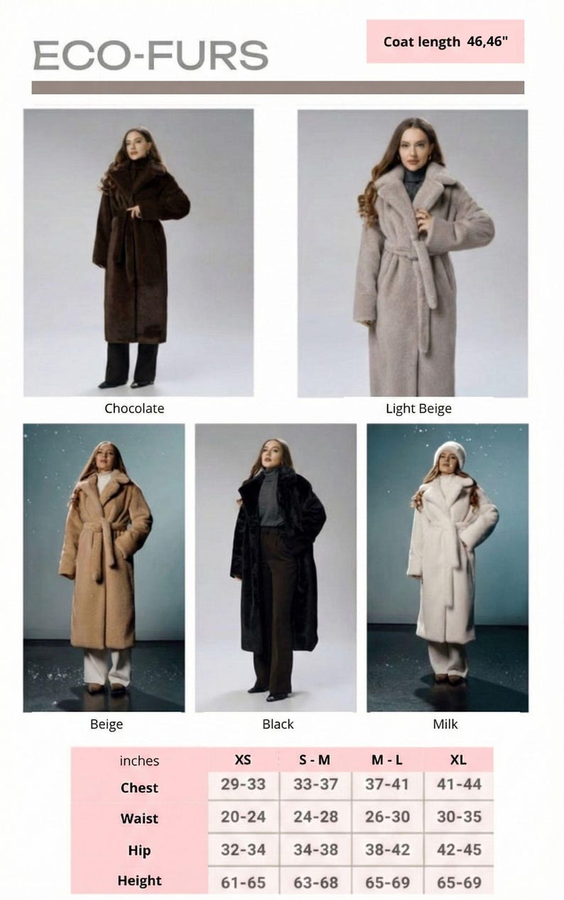 Chocolate Brown Faux Fur Coat – Oversized Luxury Winter Coat, Old Money Style Outerwear for Women, Women's Fluffy Long Wrap, XS-S-M-L-XL image 4