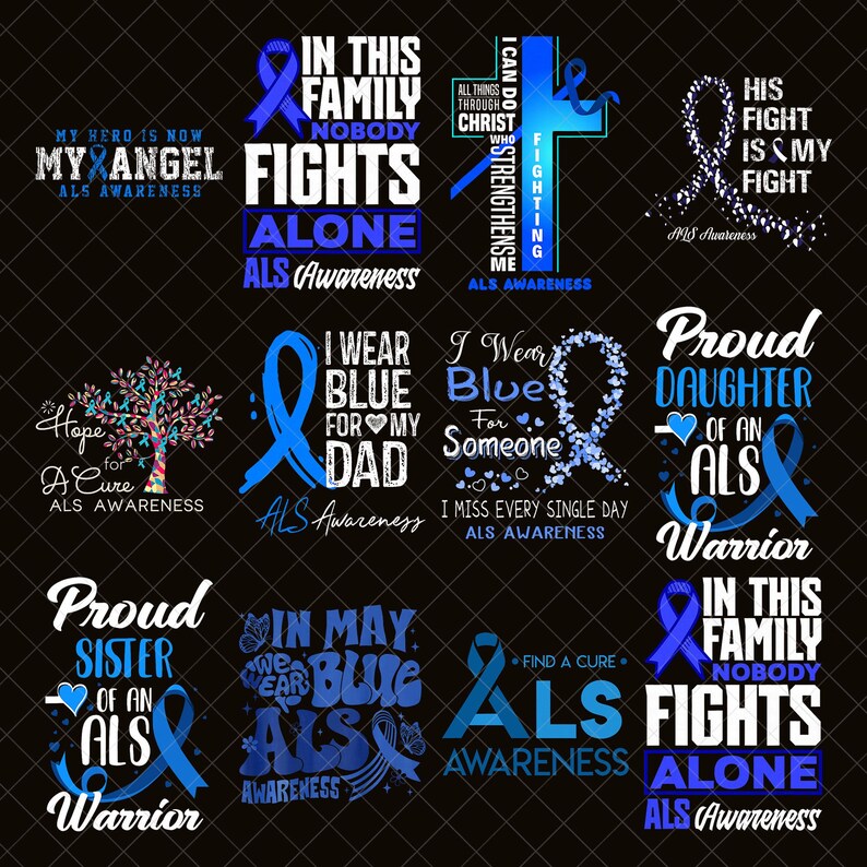Designs ALS Awareness Png Bundle, ALS Png Bundle, Amyotrophic Lateral ...
