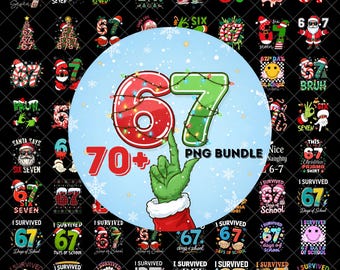 70+ Designs Christmas Six Seven PNG Bundle, 6 7 Meme Xmas Png, Santa Says Six Seven Png, 6 7 Png Santa Hands, Xmas Party, Digital Download