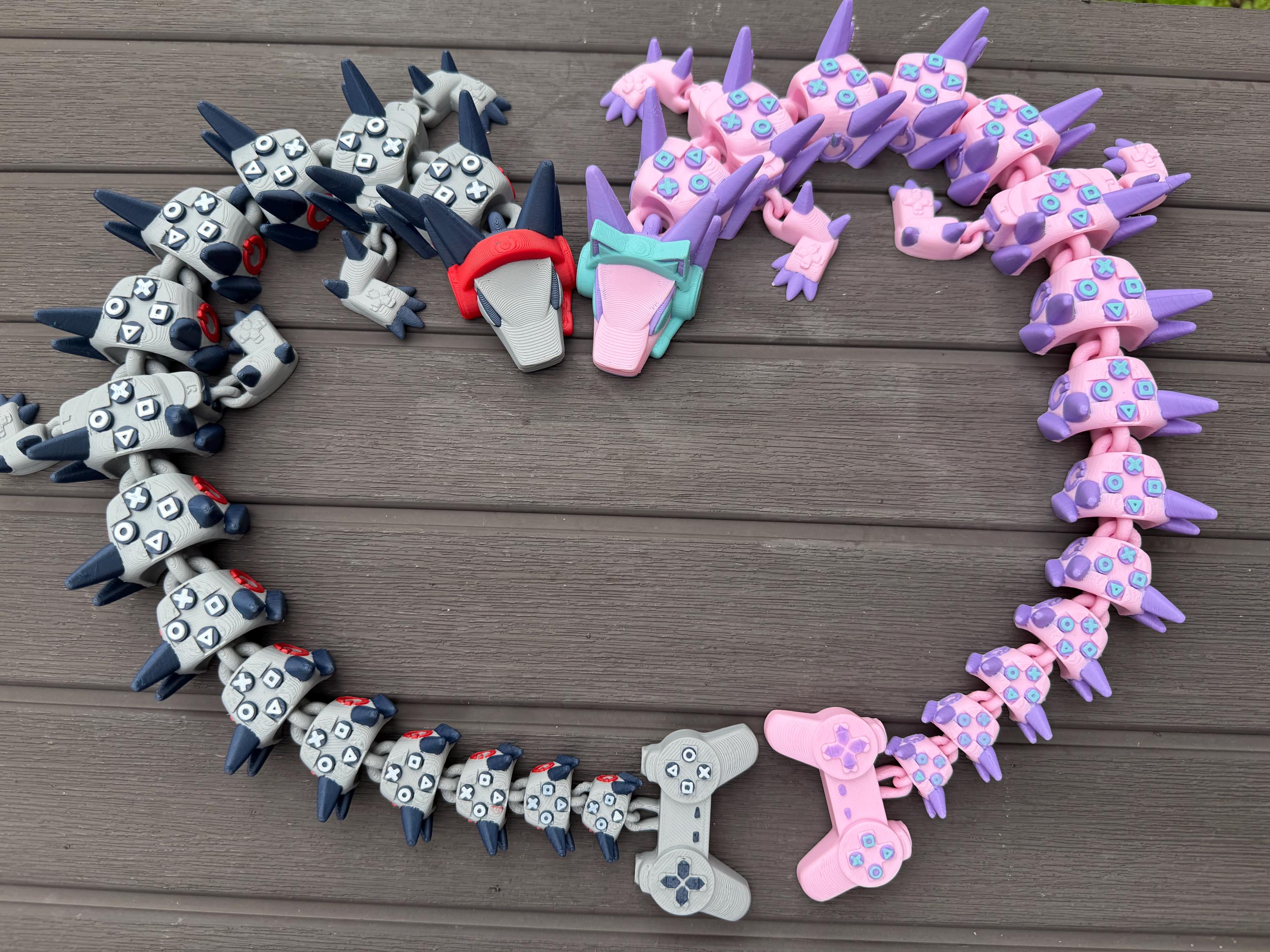 3D Printed Gamer Dragon | Articulated Fidget Toy | Flexi Dragon ...
