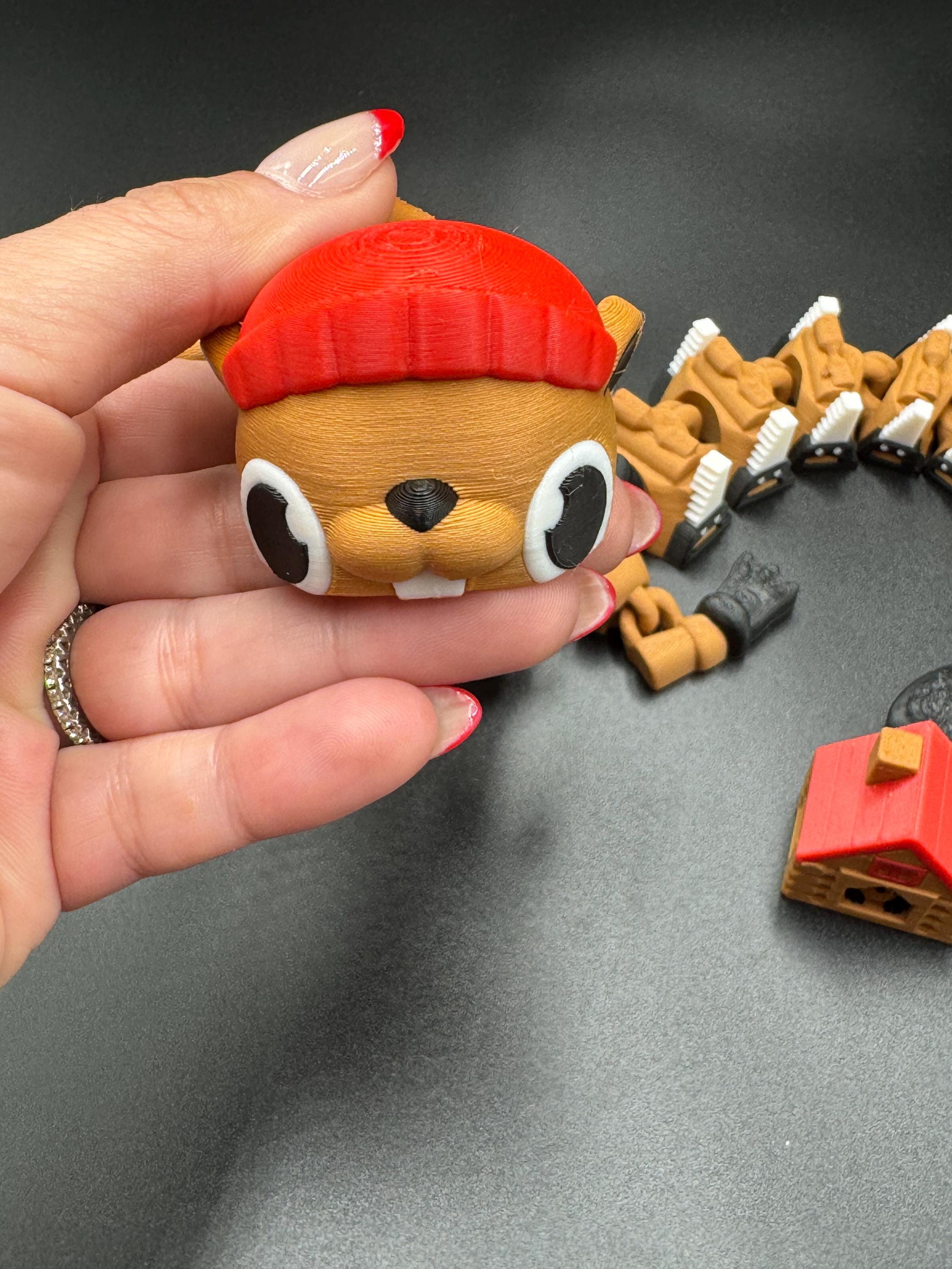 Beaver Dragon | Articulated Toy | 3D Printed Fidget - Etsy