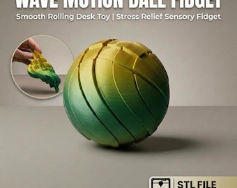 Slime ball Motion Fidget STL | 3D Print Rolling Desk Toy Party favors (Digital Download)