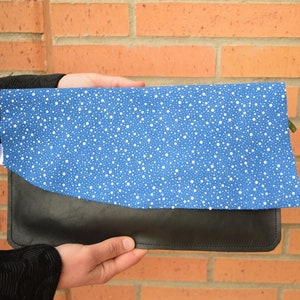 Blue wristlet purse,blue clutch,leather blue clutch,blue handbag,asymetrical clutch,blue suede purse,blue purse bag,blue leather purse