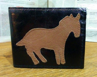 Mens wallet,leather wallet,black wallet,horse wallet,boyfriend gift,men wallet,man wallet,men leather wallet,pockets wallet,animal wallet