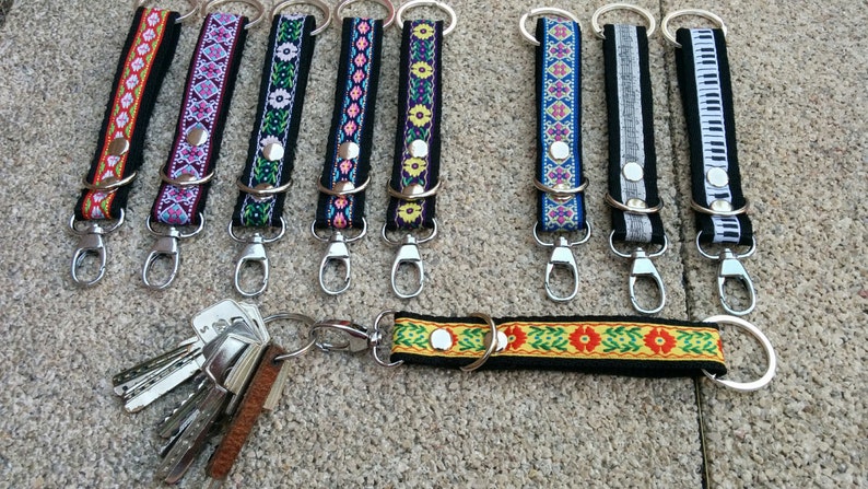 keychain fob,strap fob,printed fob,music fob,music keychain,piano keychain,piano fob,embroidered strap,printed lanyard,embroidered fob image 4