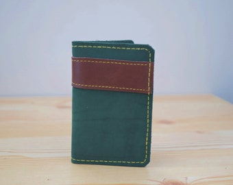Mens wallet,cards holder,mens leather wallet,leather wallet,small wallet,man wallet,minimal wallet,green wallet,green leather wallet