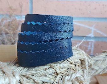 Navy blue bracelet,leather bracelet,leather cuff,blue cuff,hot blue cuff,blue leather cuff,wide cuff,wide leather cuff,multistrap cuff