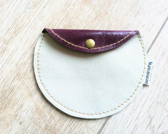 Circle purse,minimal coin purse,snap coin purse,small purse,coin purse,leather coin purse,leather pouch,leather coin pouch,minimal wallet