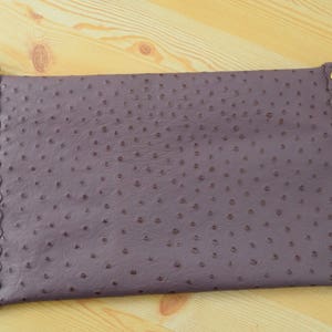 Leather clutch,purple leather purse,leather purse bag,ostrich leather clutch,purple handbag,leather clutches,violet leather bag,leather bag image 5