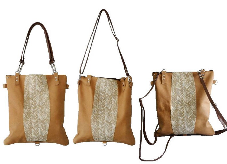 Convertible backpack,convertible purse,convertible tote,leather backpack,leather tote bag,leather purse,brown leather purse,snake tote bag image 1