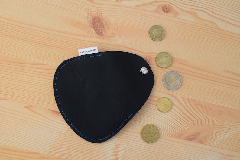 Leather coin purse,leather change purse,change purse leather,camo leather,camo coin purse,blue coin purse,mens coin purse,minimalist purse image 6