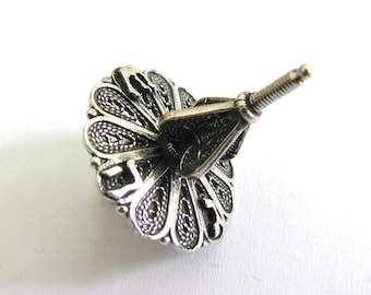 Hanukkah Dreidel, 1.2 X 0.8 Inches Dreidel, Sterling Silver Filigree Sevivon, Hanukkah Game, Jewish Holiday Gift, Handmade Judaica - ID939