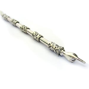 Torah Pointer, 925 Sterling Silver, Handmade Artisan, Beautiful Bar & Bat Mitzvah Gift, Silver Torah Pointer, 5.5 inches ID1875 image 1