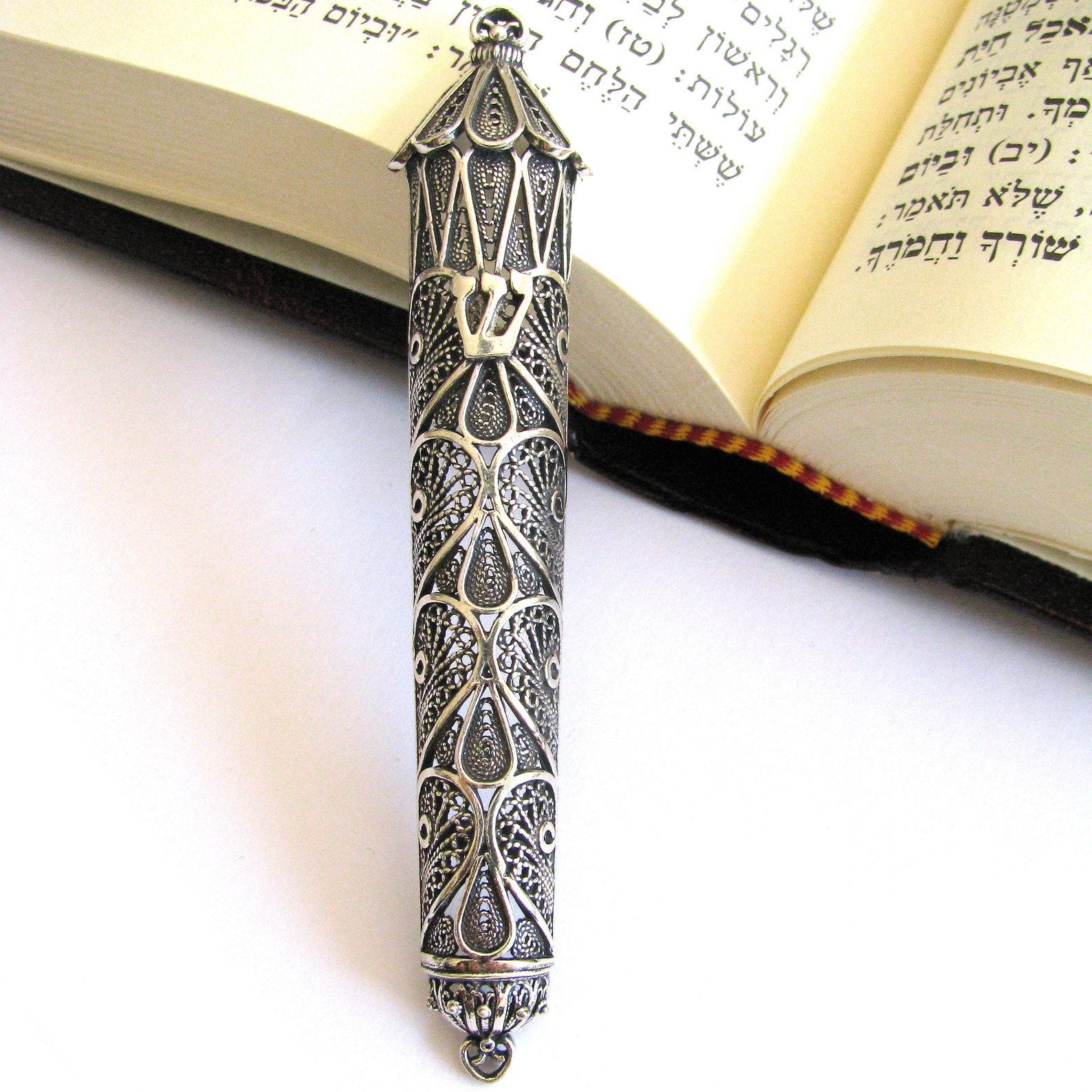 Sterling Silver Mezuzah Case 925 Sterling Silver Silversmith Etsy