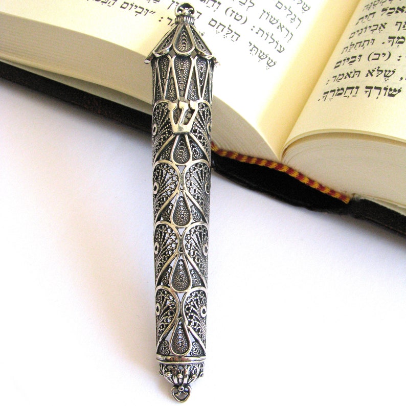 Sterling Silver Mezuzah Case 925 Sterling Silver Silversmith Etsy