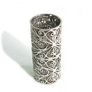 Exclusive Sterling Silver Toothpick Holder, Yemenite Filigree, Silver Toothpick Dispenser, Tableware, Silversmith Handmade - ID777