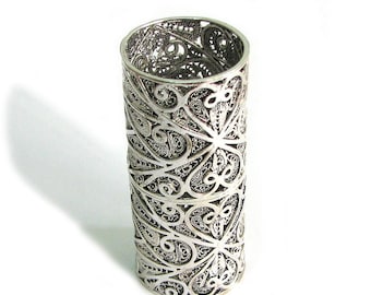 Exclusive Toothpick Holder, Handmade, Yemenite Filigree, 925 Sterling Silver, Holidays Gift, Toothpick Dispenser, Silver Toothpick Holder