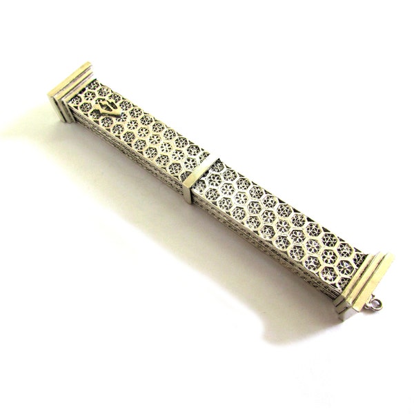 Exclusive Mezuzah Case, 925 Sterling Silver Filigree Silversmith Art, Judaica, Can Be Order With kosher Scroll - ID540