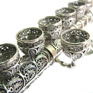 Exclusive Hanukkah Menorah & Shabbat Candlesticks, 2 In 1, Made Of Sterling Silver,  Hanukkah Tradition, Jewish Wedding Gift, Judaica ID915
