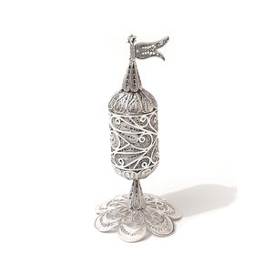 Sterling Silver Filigree Besamim Havdalah Spices, Silversmith Filigree Art, Jewish Wadding, Housewarming , And Holiday Gift, Judaica - ID609