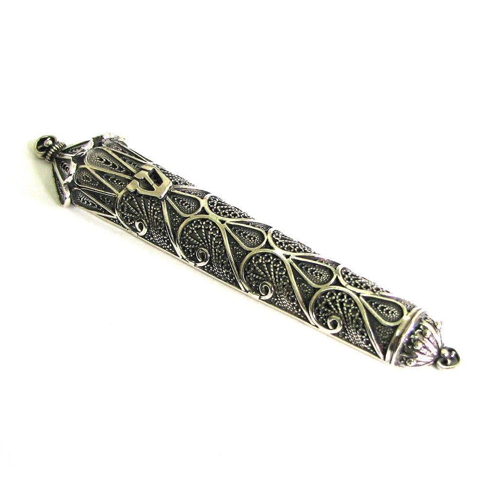 Sterling Silver Mezuzah Case 925 Sterling Silver Silversmith Etsy